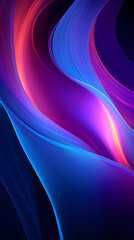 Digital purple blue glowing wavy curve abstract graphic poster background