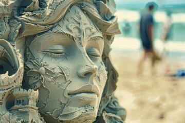 Creative: A sand sculpture competition