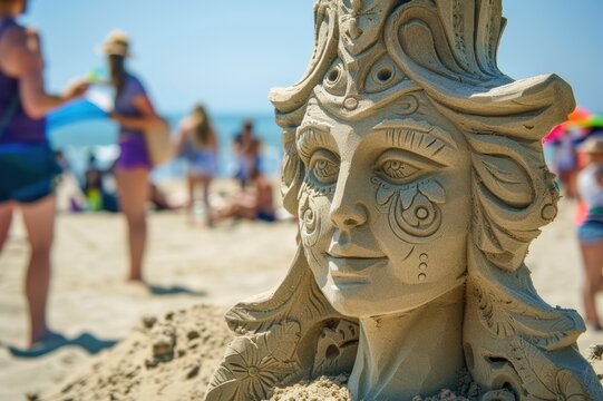Creative: A sand sculpture competition