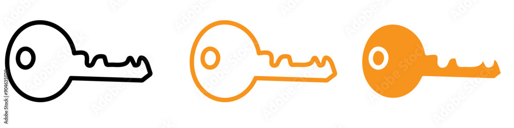 Poster Reliable Door Key Icon for Home Security and Access Solutions Essential for Illustrating Keys and Locks in Safety and Security Contexts