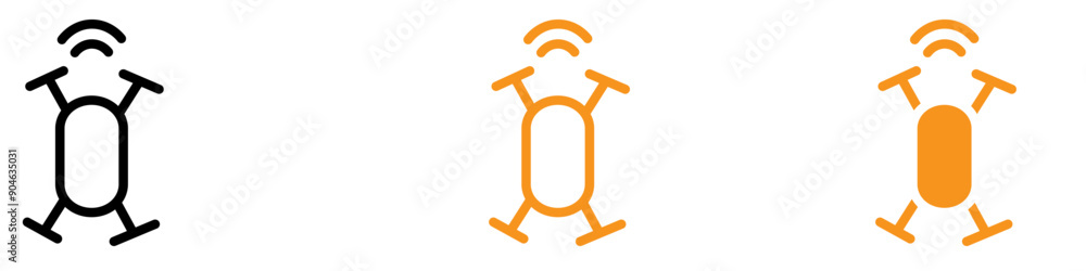 Poster advanced drone technology icon for aerial photography and uav graphics perfect for illustrating mode