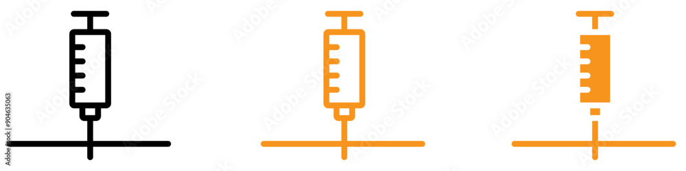 Aufkleber Precise Intradermal Injection Icon for Medical and Health Graphics Essential for Representing Injections and Vaccination Procedures
