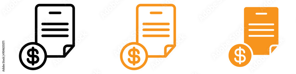 Aufkleber Comprehensive Invoice Icon for Accounting and Billing Graphics Essential for Representing Invoices and Payment Processing