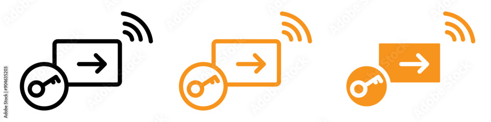 Aufkleber Secure Keycard Access Icon for Security and Entry Control Graphics Essential for Representing Keycard Systems and Secure Access
