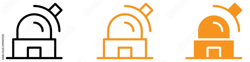 Poster Astronomical Space Observatory Icon for Astronomy and Science Graphics Perfect for Representing Observatories and Space Exploration