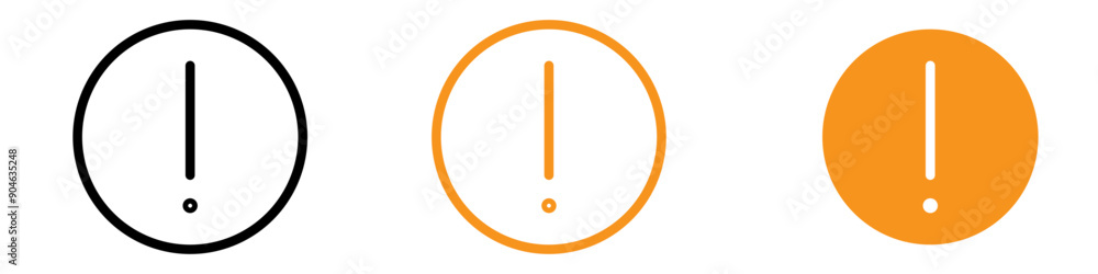 Poster Bold Exclamation Mark Icon for Alert and Notification Graphics Crucial for Emphasizing Important Information and Urgent Messages