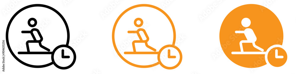 Poster Active Exercise Time Icon for Fitness and Health Graphics Perfect for Representing Workout Routines and Physical Activity Tracking