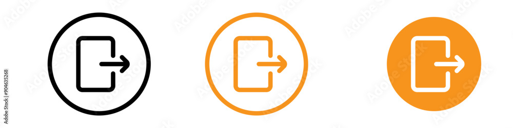 Poster clear exit icon for navigation and interface design essential for representing exits and closures in