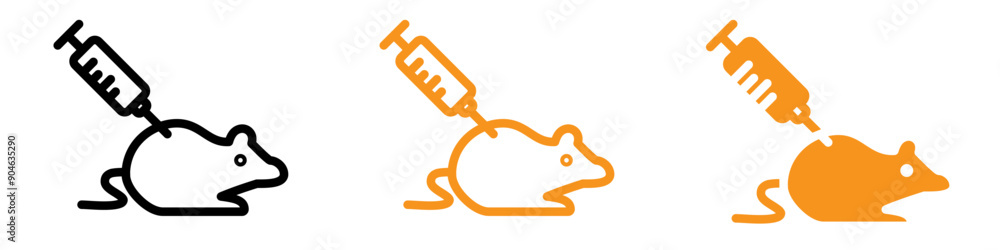 Aufkleber scientific lab rat experiment icon for research and laboratory graphics essential for representing a