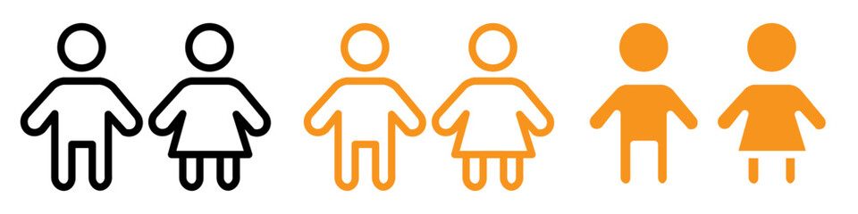 Playful Kids or Children Icon for Family and Education Graphics Perfect for Representing Children's Activities and Educational Programs