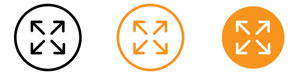 Versatile Expand Icon for User Interface and Zoom Functions Ideal for Illustrating Expandable Content and Enlarging Options in Designs