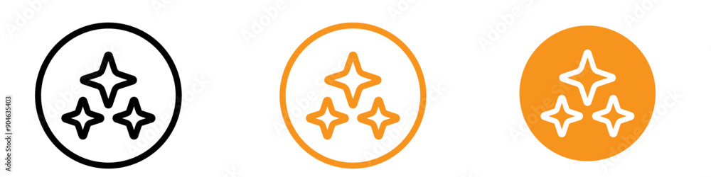 Poster sparkling sparkles shine icon for beauty and special effects graphics ideal for representing sparkle
