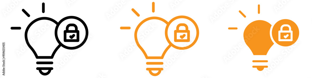Aufkleber Inventive Patent Idea Icon for Innovation and Intellectual Property Graphics Perfect for Representing New Ideas and Patent Applications