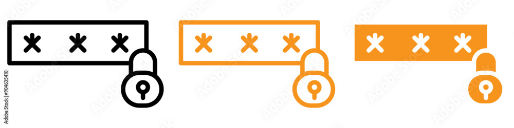 Aufkleber Secure Password Security Icon for Online Safety and Authentication Graphics Perfect for Representing Password Protection and Security Measures