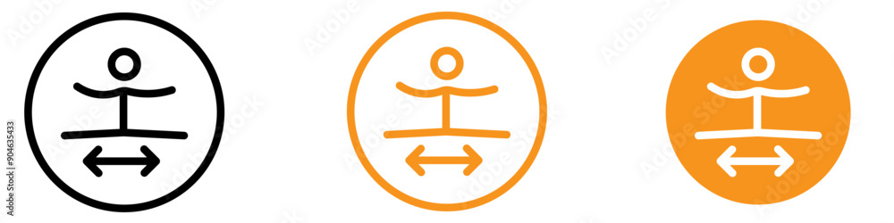 Poster fitness split legs exercise icon for sports and exercise graphics perfect for representing stretchin