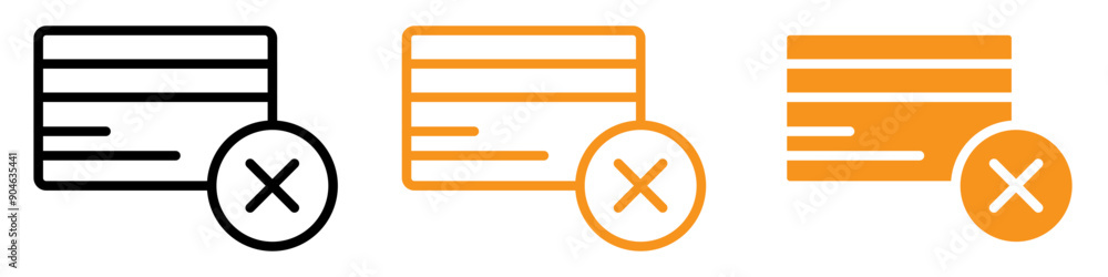 Aufkleber canceled payment cancel icon for finance and transactions graphics perfect for representing transact