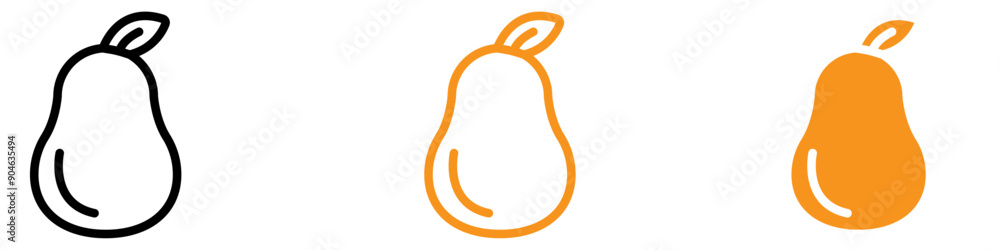 Poster nutritious pear icon for food and health graphics ideal for representing pears and healthy eating