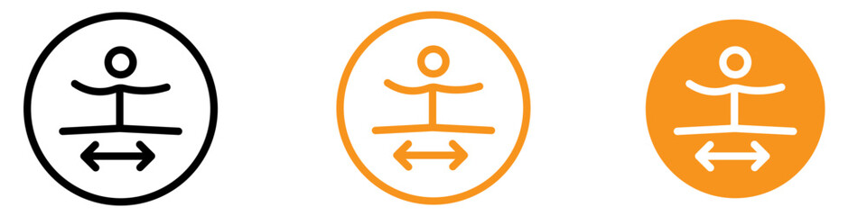 Fitness Split Legs Exercise Icon for Sports and Exercise Graphics Perfect for Representing Stretching and Fitness Exercises