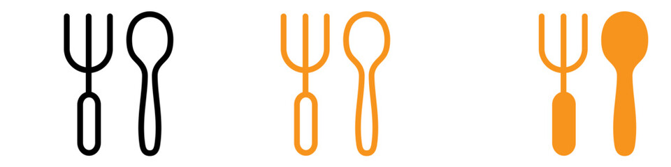 Dining Spoon and Fork Icon for Food and Dining Graphics Essential for Representing Cutlery and Dining Utensils