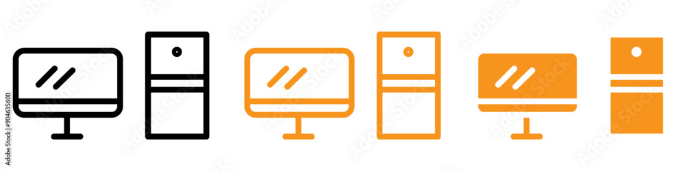 Poster innovative computer technology icon for it services, digital solutions, and tech support