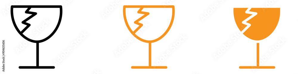 Poster Delicate Fragile Package Icon for Shipping and Logistics Graphics Essential for Representing Careful Handling and Fragile Items in Transport