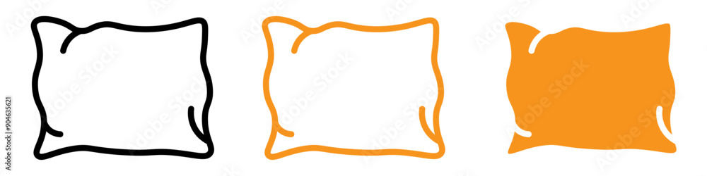 Aufkleber Comfortable Pillow Icon for Bedding and Home Decor Graphics Perfect for Representing Pillows and Comfortable Bedding