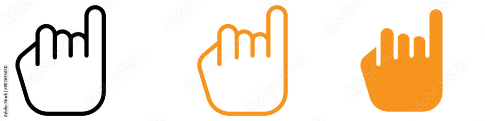 Poster small pinky finger icon for hand and gesture graphics ideal for representing smallest finger and han