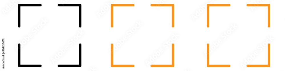 Poster Expansive Full Screen Icon for Video and Media Graphics Ideal for Representing Full-Screen Mode and Enlarged Display Options