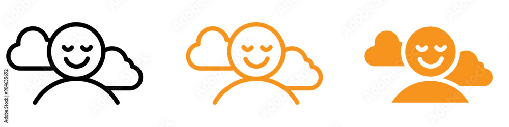 Poster joyful pleasure icon for emotion and happiness graphics perfect for representing joy and pleasure in