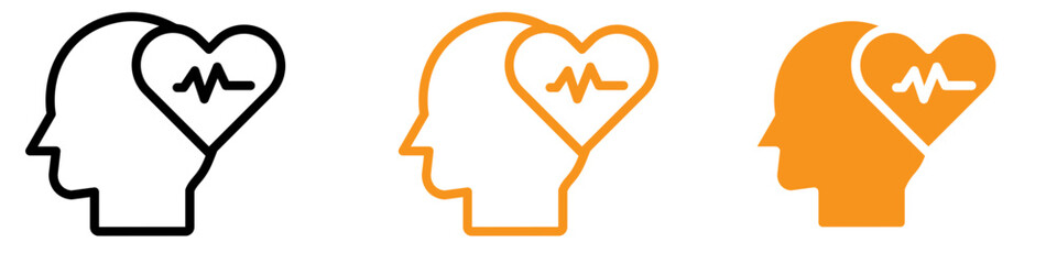 Compassionate Mental Health Icon for Healthcare and Wellness Graphics Ideal for Representing Mental Health Support and Counseling Services