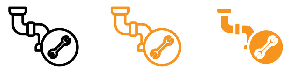 Repairing Plumber Repairing Pipe Icon for Home Maintenance and Plumbing Graphics Ideal for Representing Plumbing Repairs and Maintenance