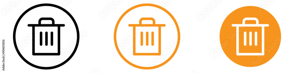 Poster Waste Management Trash Icon for Recycling and Disposal Graphics Ideal for Representing Trash Bins and Waste Disposal