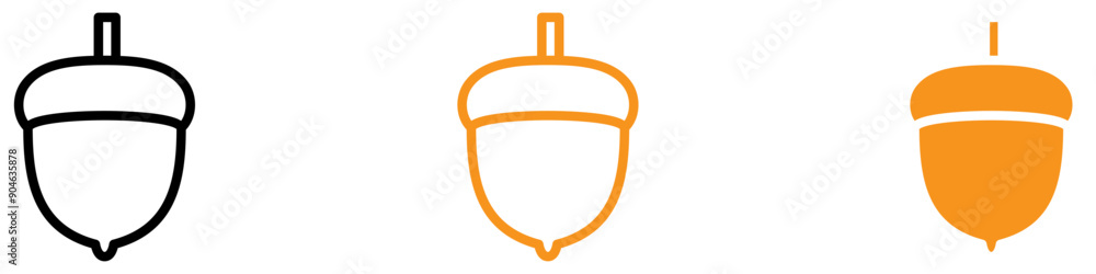 Aufkleber Nutty Hazelnut Icon for Food and Culinary Graphics Perfect for Representing Hazelnuts and Nut-Based Foods