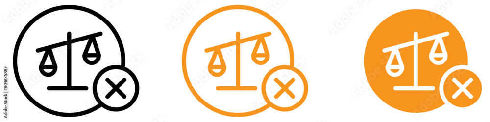 Aufkleber Unjust Unfair Icon for Equality and Justice Graphics Ideal for Representing Inequality and Unfair Practices