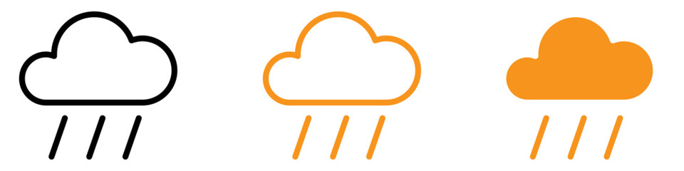 Weather Rainy Weather Icon for Climate and Meteorology Graphics Ideal for Representing Rainy Conditions and Weather Forecasts