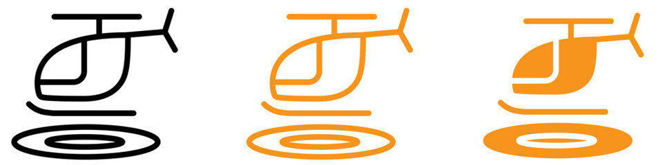 Strategic Helicopter Helipad Icon for Aviation and Emergency Services Graphics Essential for Representing Helicopter Landing Pads and Air Transport