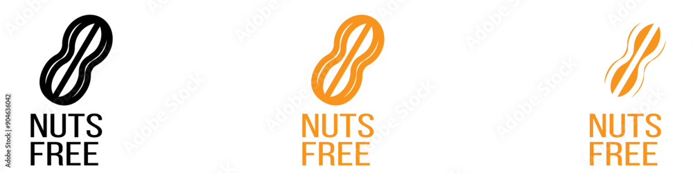 Poster allergy-friendly nuts free icon for food safety and dietary restrictions graphics ideal for represen