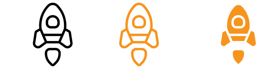 Futuristic Rocket Icon for Space and Technology Graphics Ideal for Representing Rockets and Space Exploration