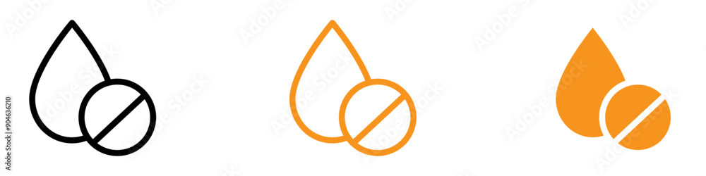 Aufkleber Cloudy Water Not Clear Icon for Quality and Environmental Concerns Graphics Perfect for Representing Water Quality Issues and Pollution