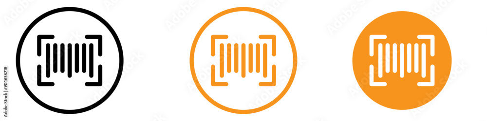 Poster efficient scan barcode icon for inventory and retail graphics essential for representing barcode sca