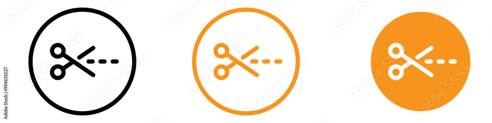 Poster precise scissors cutting icon for crafting and office graphics perfect for representing cutting tool