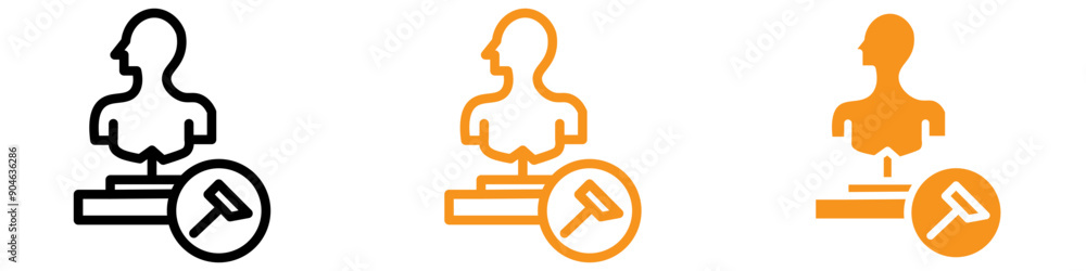 Poster Artistic Sculptor Icon for Art and Craftsmanship Graphics Perfect for Representing Sculpting and Artistic Creation