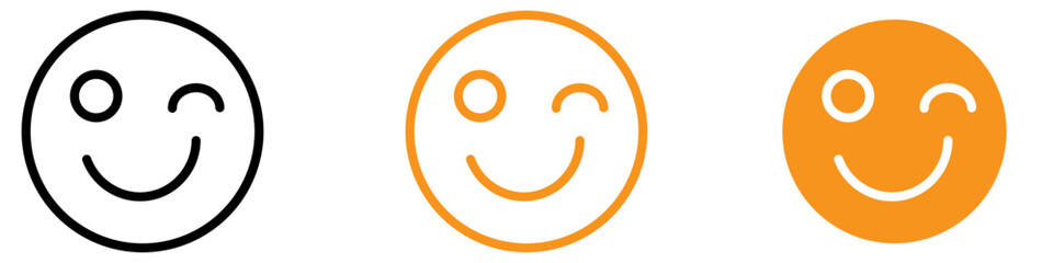 Playful Winking Eye Icon for Emoticons and Communication Graphics Perfect for Representing Winking and Playful Expressions