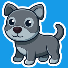 Cartoon dog, dog vector illustration, pet vector art, dog silhouette, animal vector icon, eps