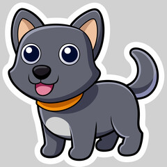 Cartoon dog, dog vector illustration, pet vector art, dog silhouette, animal vector icon, eps