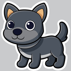 Cartoon dog, dog vector illustration, pet vector art, dog silhouette, animal vector icon, eps