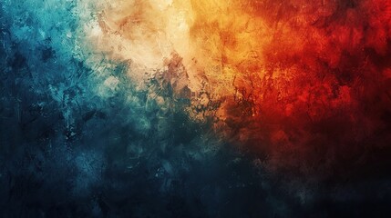 Obraz premium Celestial Clash: A fiery cosmic dance of blue and orange hues ignites the canvas in this abstract textured background. 
