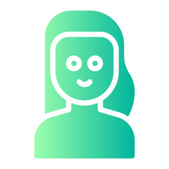 facial mask gradient icon