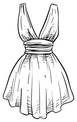 women's summer clothes handdrawn illustration