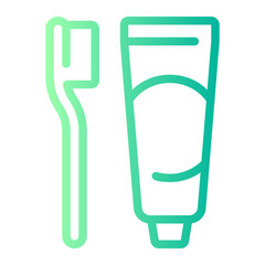 dental hygiene gradient icon